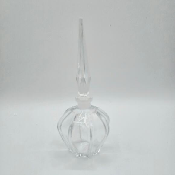 Vintage Art-Deco Crystal Perfume Bottle with Stopper - Picture 2 of 2